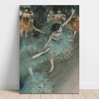 Reproduction fidèle d'un tableau d'Edgar Degas représentant une danseuse en mouvement