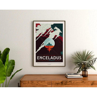 Affiche vintage NASA - Enceladus 2017