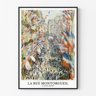 Affiches Paris - La Rue Montorgueil - Claude Monet | Reproduction Tableau Décoration murale affiche copie