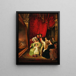 Anonymous - King Ludwig I of Bavaria with his Family jointly examining the painting Entry of King Otto of Greece into Napflio by Peter von Hess 1835.webp