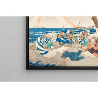 Au cimetière de Tatsunokuchi, dans la province de Sagami - Utagawa Kuniyoshi | Reproduction Tableau Décoration murale affiche copie