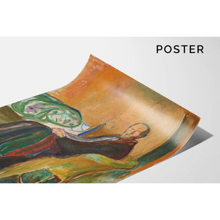 Autoportrait avec la grippe espagnole - Edvard Munch | Reproduction Tableau Décoration murale affiche copie