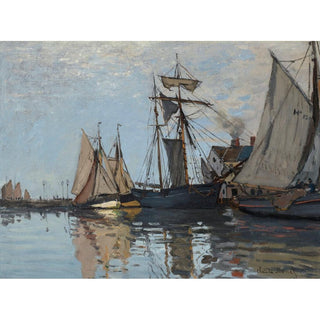 Bateaux dans le Port de Honfleur - Claude Monet | Reproduction Tableau Décoration murale affiche copie