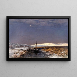 Berndt Lindholm - November Evening at Hisingsvassen Gothenburg.webp