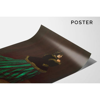 Camille La Femme à la robe verte - Claude Monet | Reproduction Tableau Décoration murale affiche copie