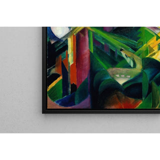 Cerfs dans le jardin du monastère - Franz Marc | Reproduction Tableau Décoration murale affiche copie