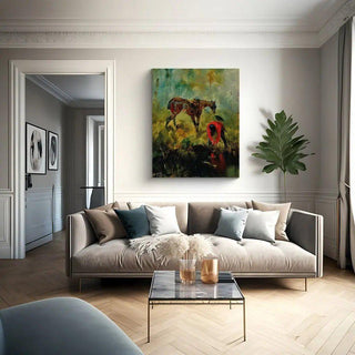 Cheval de chasse à courre - Henri de Toulouse-Lautrec | Reproduction Tableau Décoration murale affiche copie