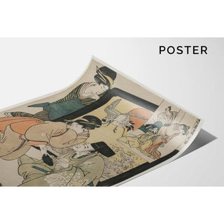 Chushingura, Acte I de L'entrepôt de la loyauté - Kitagawa Utamaro | Reproduction Tableau Décoration murale affiche copie