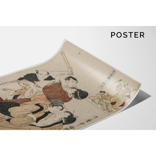 Chushingura, Acte III de L'entrepôt de la loyauté - Kitagawa Utamaro | Reproduction Tableau Décoration murale affiche copie