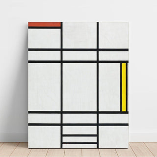 Composition en blanc, rouge et jaune - Piet Mondrian | Reproduction Tableau Décoration murale affiche copie
