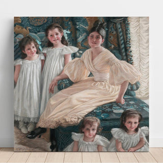 Comtesse d'Yanville et ses quatre enfants - James Tissot | Reproduction Tableau Décoration murale affiche copie