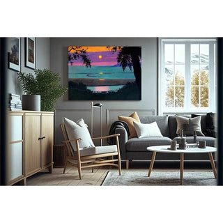 Coucher de soleil à Grasse de Félix Vallotton | Reproduction Tableau Décoration murale affiche copie