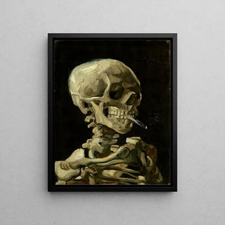 Crâne de squelette fumant une cigarette - Vincent Van Gogh | Reproduction Tableau Décoration murale affiche copie