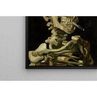 Crâne de squelette fumant une cigarette - Vincent Van Gogh | Reproduction Tableau Décoration murale affiche copie