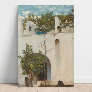 Dame au balcon, Capri - John William Waterhouse | Reproduction Tableau Décoration murale affiche copie