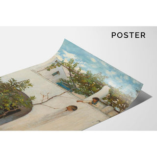 Dame au balcon, Capri - John William Waterhouse | Reproduction Tableau Décoration murale affiche copie