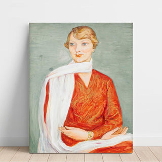 Damen med den Vita Sjalen - Nils Dardel | Reproduction Tableau Décoration murale affiche copie