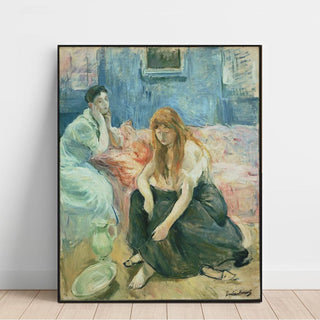 Deux filles - Berthe Morisot | Reproduction Tableau Décoration murale affiche copie