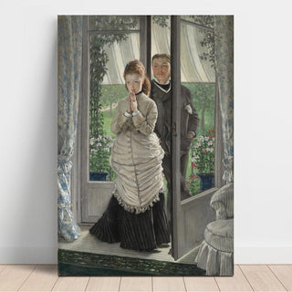 Deux personnages devant une porte La proposition - James Tissot | Reproduction Tableau Décoration murale affiche copie