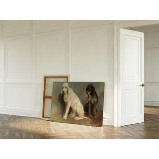 Étude de deux chiens - Rosa Bonheur | Reproduction Tableau Décoration murale affiche copie
