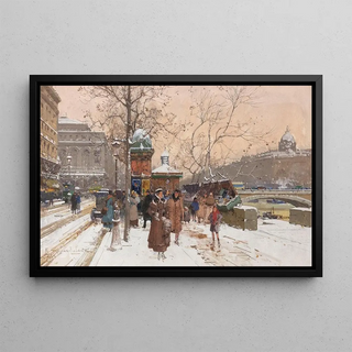 Eugne GalienLaloue - Quai de la Mgisserie sous la neige.webp