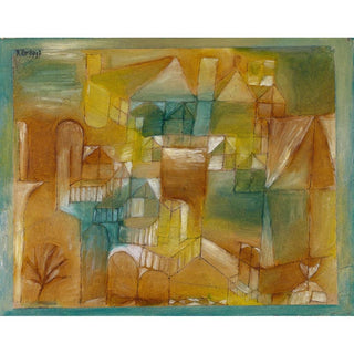 Façade Brown-Green - Paul Klee | Reproduction Tableau Décoration murale affiche copie