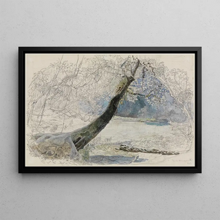 Ferdinand Keller - Landschaft am Seeufer.webp