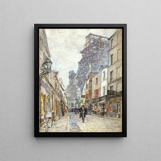 Frdric Houbron - La rue du ChevalierdelaBarre avec le SacrCur en construction.webp