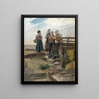 Friedrich Kallmorgen - Hollndische Fischerfrauen am Strand.webp