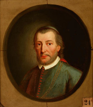 Friedrich Kloss - Portrait of Piotr Tomicki 14641535 odzia Coat of Arms Bishop of Krakow Deputy Chancellor of the Crown.webp