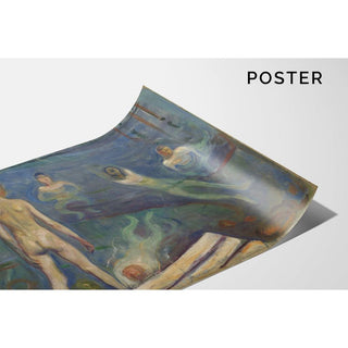 Garçons se baignant - Edvard Munch | Reproduction Tableau Décoration murale affiche copie