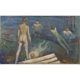 Garçons se baignant - Edvard Munch | Reproduction Tableau Décoration murale affiche copie