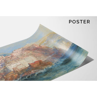 Gênes, vue depuis la mer, regardant vers l'église Santa Maria Assunta de Carignano - Joseph Mallord William Turner | Reproduction Tableau Décoration murale affiche copie