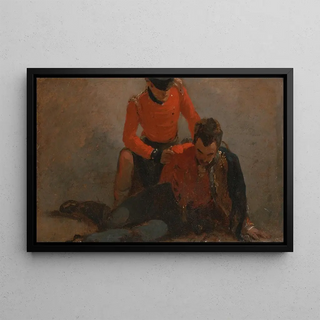 George Jones - A Highlander Black Watch attending a General of Hussars possibly Lord Uxbridge a study for The B.webp