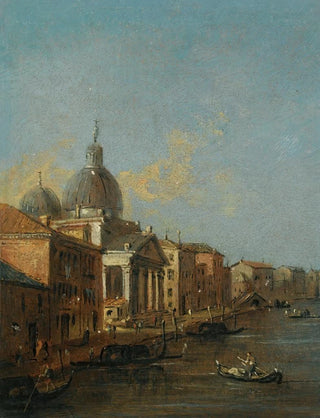Giacomo Guardi - Venice A View Of The Grand Canal With The Church Of San Simeone Piccolo.webp