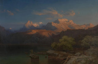 Heinrich Funk - Landscape at dusk in Tyrol.webp