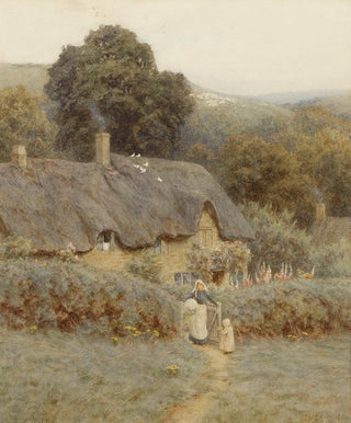 Helen Allingham - A Gloucestershire cottage under the Cotswold Hills.webp