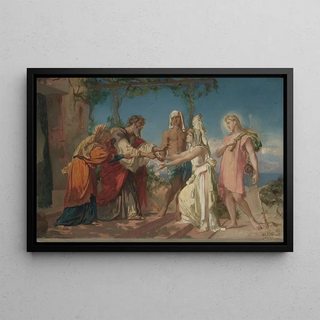 Henri Lehmann - Tobias Brings His Bride Sarah to the House of His Father Tobit.webp