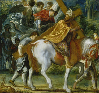 Héraclius à cheval avec la croix - Adam Elsheimer