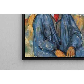 Homme dans une Blouse Bleue - Paul Cézanne | Reproduction Tableau Décoration murale affiche copie