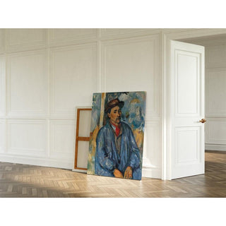Homme dans une Blouse Bleue - Paul Cézanne | Reproduction Tableau Décoration murale affiche copie