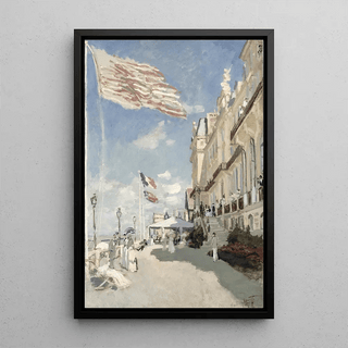 Hôtel des Roches Noires, Trouville de Claude Monet | Reproduction Tableau Décoration murale affiche copie
