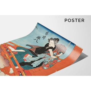 Iwai Hanshiro V dans le rôle de Shirai Gonpachi - Utagawa Kuniyoshi | Reproduction Tableau Décoration murale affiche copie