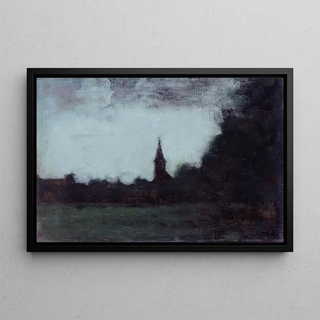 JeanJacques Henner - Paysage dAlsace le clocher de Bernwiller.webp