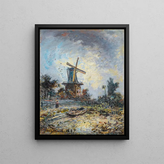Johan Barthold Jongkind - Windmill In Dordrecht.webp