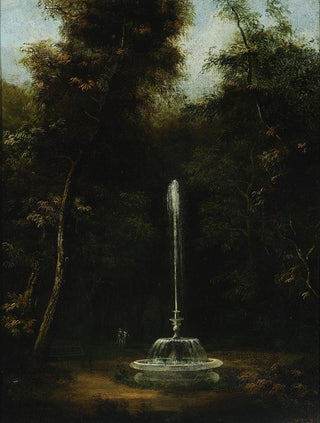 Kazimierz Wojniakowski - View of the azienki Park with a fountain II.webp