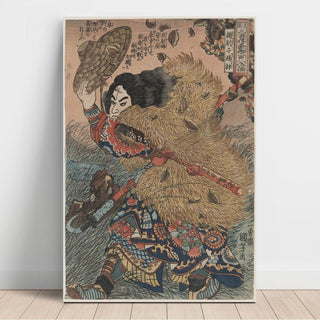 Kinhyōshi Yōrin, héros du Suikoden - Utagawa Kuniyoshi | Reproduction Tableau Décoration murale affiche copie