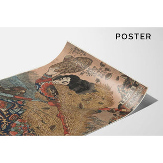 Kinhyōshi Yōrin, héros du Suikoden - Utagawa Kuniyoshi | Reproduction Tableau Décoration murale affiche copie