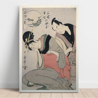 Kitagawa Utamaro L'amour maternel de Sankatsu et Hanshichi - Kitagawa Utamaro | Reproduction Tableau Décoration murale affiche copie