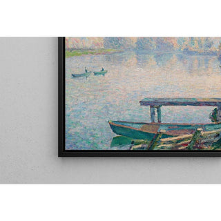 L'étang de Saint-Pierre, pêcheur et barques - Henri Lebasque | Reproduction Tableau Décoration murale affiche copie